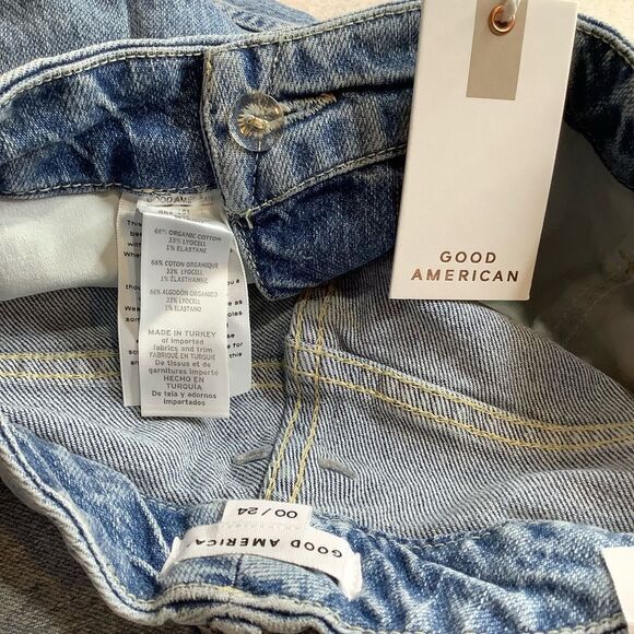 Good American Good Curve Skinny Crop 24 Blue 697 NWT - Picture 5 of 7